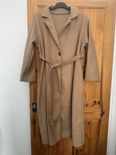 Elegant camel wrap - camel, overcoat