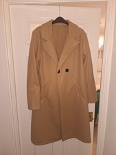 Camel Fitted Coat Size 12