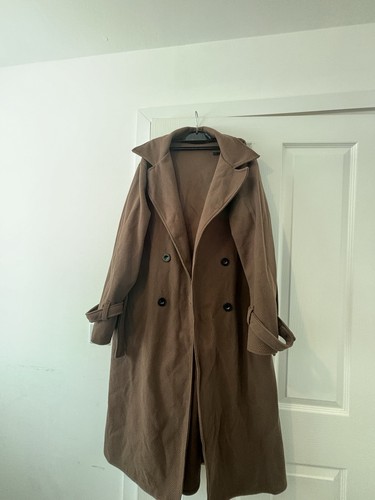 Camel brown double breasted - camel,
